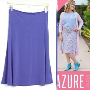 LulaRoe Azure Skirt High Waist Size M 6-8 Fit & Flare Purple